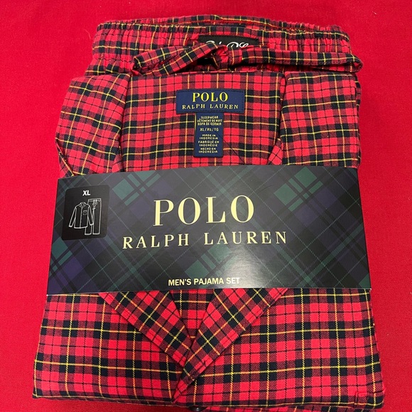 Polo Ralph Lauren Red Plaid Pajama Set - Picture 1 of 3